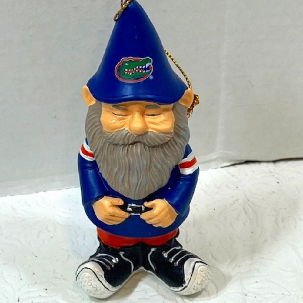 University of Florida Gators Football Gnome Hanging Tree Christmas Ornament 5"